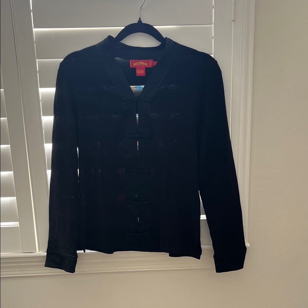 Black Cardigan with Toggle Closures